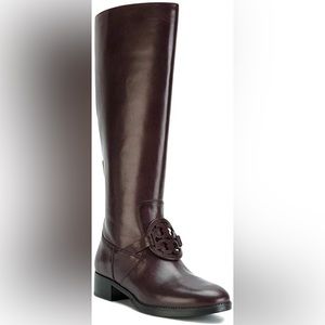 Tory burch miller riding boots burnt chocolate size 8